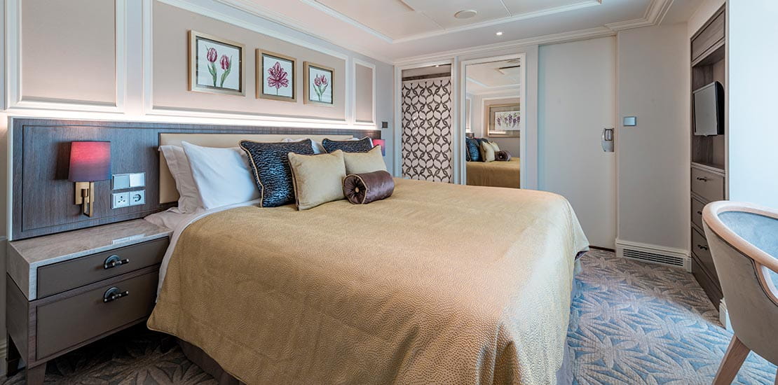 The luxurious Rose Suite bedroom